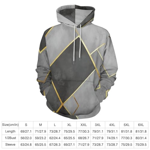 Sweatshirts à Capuche 3D Luxe Assemblage Géométrique Confortable - 3