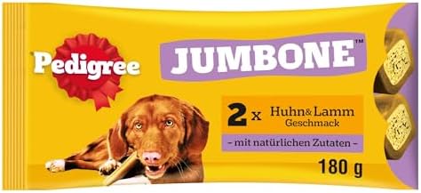 Pedigree Jumbone Riesenknochen Mittelgroß Huhn & Lamm Geschmack Hundesnack 12 x 2 Stück