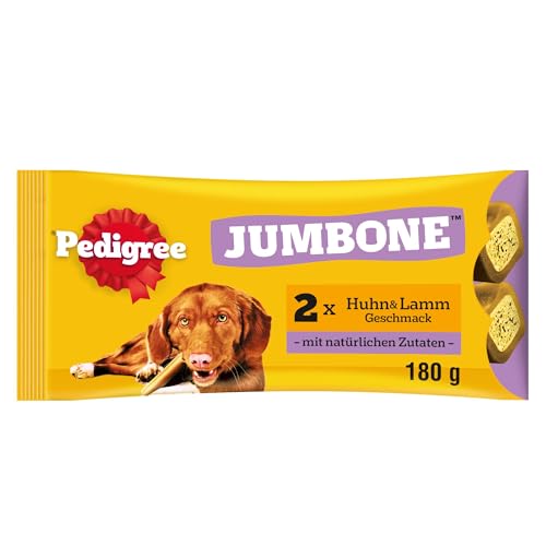 Pedigree Jumbone Riesenknochen Mittelgroß Huhn & Lamm Geschmack Hundesnack 12 x 2 Stück