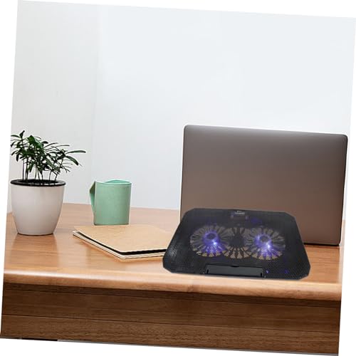 Base para portátil con ventilador y diseño ergonómico negro miniatura 5
