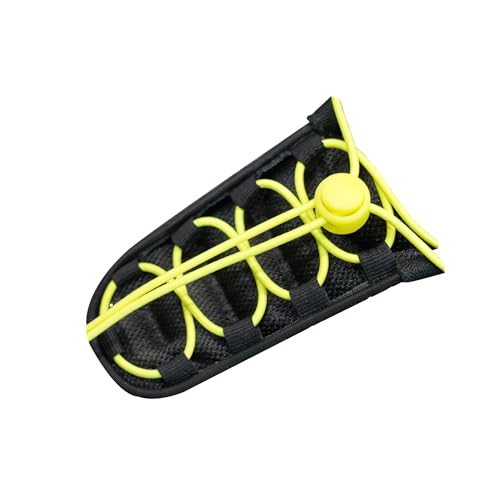 [NODC] 伸びる靴紐 ドローコード 靴ひも 結ばない 簡単靴紐 シューレース クイックリリース (蛍光イエロー, 100cm)