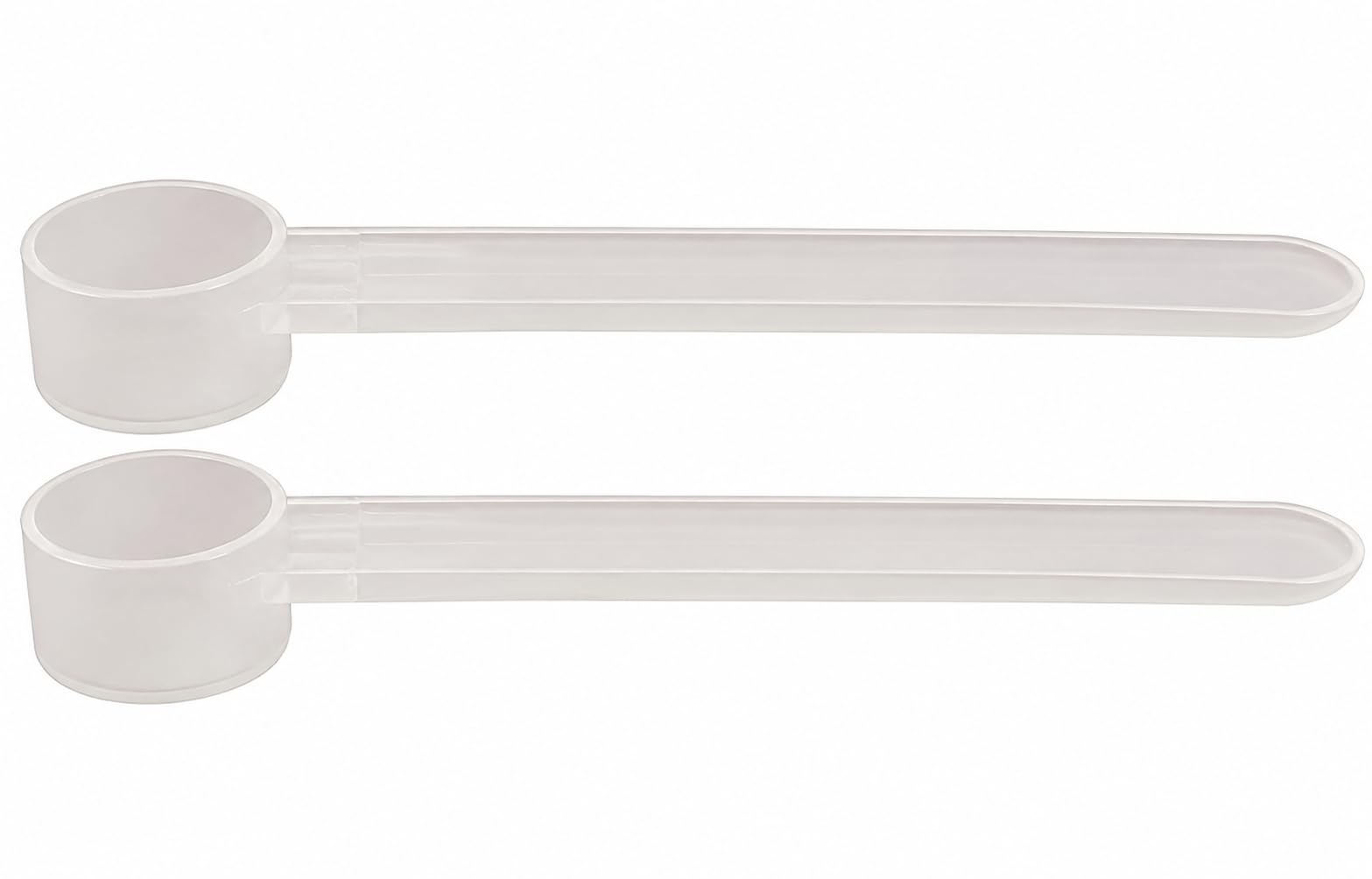 1.5 mL (1.5 CC) Long Handle Plastic Measuring Spoon for Coffee, Protein Powder, Pet Food, Spices, Grains, Dry Goods – Food-Grade BPA-Free (Pack of 2)