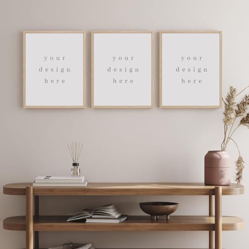 puthiac 20x24 Oak Wood Picture Frames -20"x24" Poster Frames for Wall, 20x24 Picture Frames for Wall, 20 x 24 Picture Frame, 20 x 24 Frames(1 Pack, Beige)