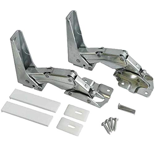 Image of SPARES2GO Integrated Upper & Lower Door Hinge Kit for Whirlpool Fridge Freezer
