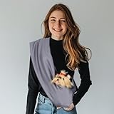 CHOOSEU Dog Sling Carrier for Small Dogs, Up to 11 lbs, Dog Carrier Sling is Easy to Carry, Hand Free, Keep Warm, Grey