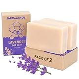 Lavender Dog Shampoo Bar 2 Pack – Gentle Pet Soap with Mango Butter & Nourishing Oils – Deodorizing Dog Shampoo for Smelly Dogs – Soothing, Hydrating Puppy Soap for Sensitive Skin & Odor Control