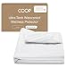 Ultra Luxe Bamboo derived Viscose Rayon Mattress Pad Protector Cover by Coop Home Goods - Cooling Waterproof Hypoallergenic Topper - Full - White
