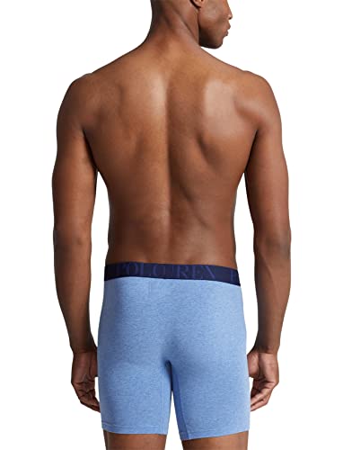 Image of POLO RALPH LAUREN Underwear Boxer Brief, 3-Pack, Stretch Classic Fit, Moisture Wicking Pouch, Regular, Trunk & Long Leg