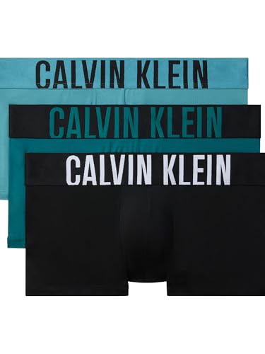Calvin Klein Herren Intense Power 3er-Pack Low Rise Trunk, Aqua Bar, Schwarz, Brisk Blue, X-Large – Ansicht 1