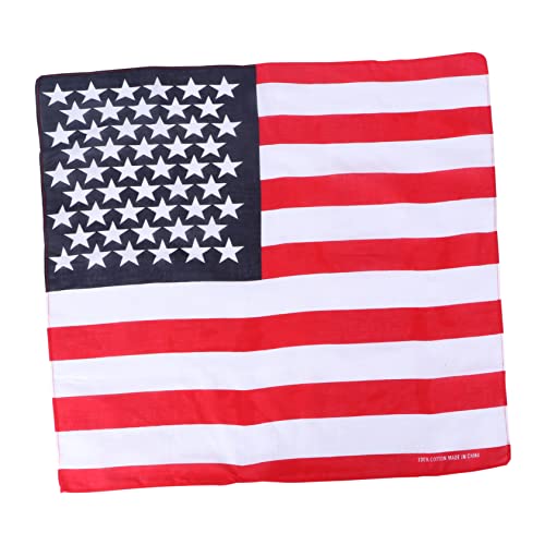 WOFASHPURET Usa Flag Printed Neck Shaped Cloth Kerchief for Women Soft and Comfortable Hair Bandana for Patriotic Events and Everyday Wear