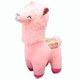 Llama Stuffed Animal Cute Alpaca Plush Toy 10 inch for Girls Boys(Alpaca yinghua Pink)