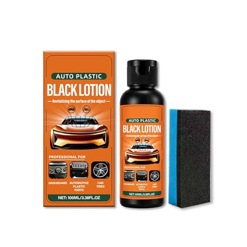 ERMOPATRY Auto Plastic Restorer Kit,Black Trim Restorer,Inside Car Cleaner,Car Polish,Repair Faded Plastics and Rubbers (1set)
