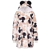 Beigefarbener Bademantel/Decke mit Kapuze Mickey Mouse Disney XS-S