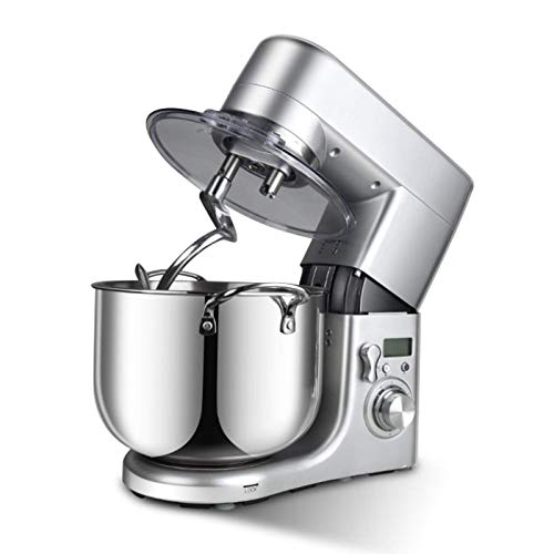 Standmixer, 1500-W-Teigmischer, 6-Gang-Teigmischer, 10-Liter-Schüssel mit fettdichtem Deckel, Teighaken und Schneebesen, Küchenmischer,