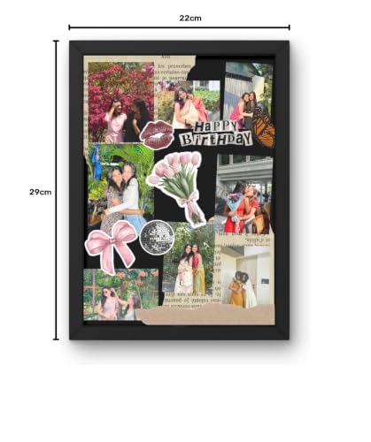 Image of Customized Collage Photo Frame for Wall | Upload 14 Photos | Personalized Photo frame Gift for Birthdays, Anniversaries, Weddings, Couples | (A4 Size) (Design 3)