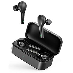 QCY Draadloze Koptelefoon, V5.0 Bluetooth-Oordopjes In-Ear Stereo Echte Draadloze Koptelefoon met Aanraakbediening, Binauraal Bellen, Koppelen in Één Stap, Totale Speelduur van 16 Uur
