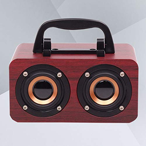 Vosarea Enceinte Bluetooth en Bois Vintage rétro Haut-Parleur sans Fil Haut-Parleur Portable Haut-Parleur avec Son HD et Basse (Rouge) - Les Beatles, Paul McCartney, John Lennon, RIngo Starr, George Harrison Vosarea Enceinte Bluetooth en Bois Vintage rétro Haut-Parleur sans Fil Haut-Parleur Portable Haut-Parleur avec Son HD et Basse (Rouge) – Image 5