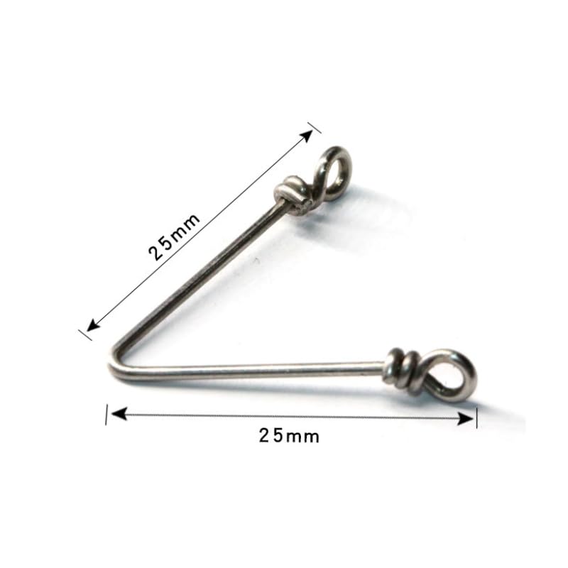 Separadores rápidos de anzuelo en V de acero inoxidable 120 pcs miniatura 2