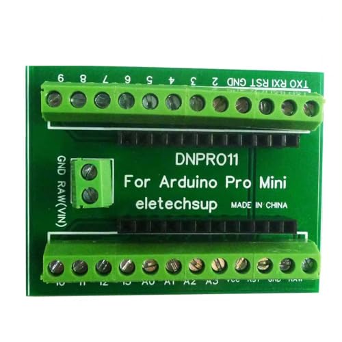 Eletechsup DIN Rail Mount Screw Terminal Block Adapter Module for Arduino Pro Mini Board PLC Industrial Controllers Smart Home (only Board)