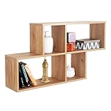 𝗕𝗘𝗦𝗖𝗛𝗥𝗘𝗜𝗕𝗨𝗡𝗚: Dieses Modell ist ein schwebendes Bücherregal zum Aufhängen an der Wand. Die Fächer bieten viel Platz zur Aufbewahrung von Dekoration und mehr.