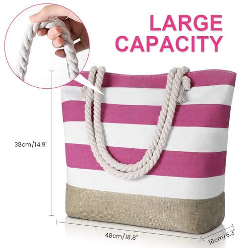 Tavaleu Beach Bags for Women, Large Beach Tote Bag Waterproof Sandproof, Swim Pool Bag with Zipper2