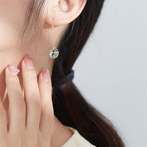 Boucles d'oreilles argent 925 perles en verre pour femme style tendance