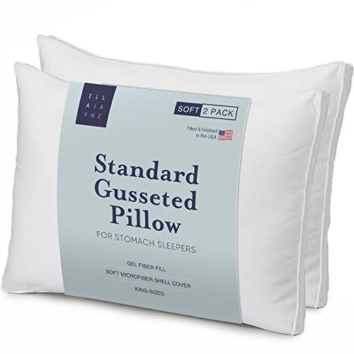 Ella Jayne Soft Pillows For Sleeping - King Size, 2 Pack - Cooling Gel Fiber Fill, Breathable Microfiber Shell, Super Soft And Fluffy Cloud Feel Ideal For Stomach Sleepers - Luxury Hotel Collection #TOP8