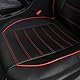 TOYOUN Classic Auto Vordersitzbezüge Highback Universal PU Leder Sitzschoner für die meisten PKW, LKWs, SUVs, Vans Schwarz Rot