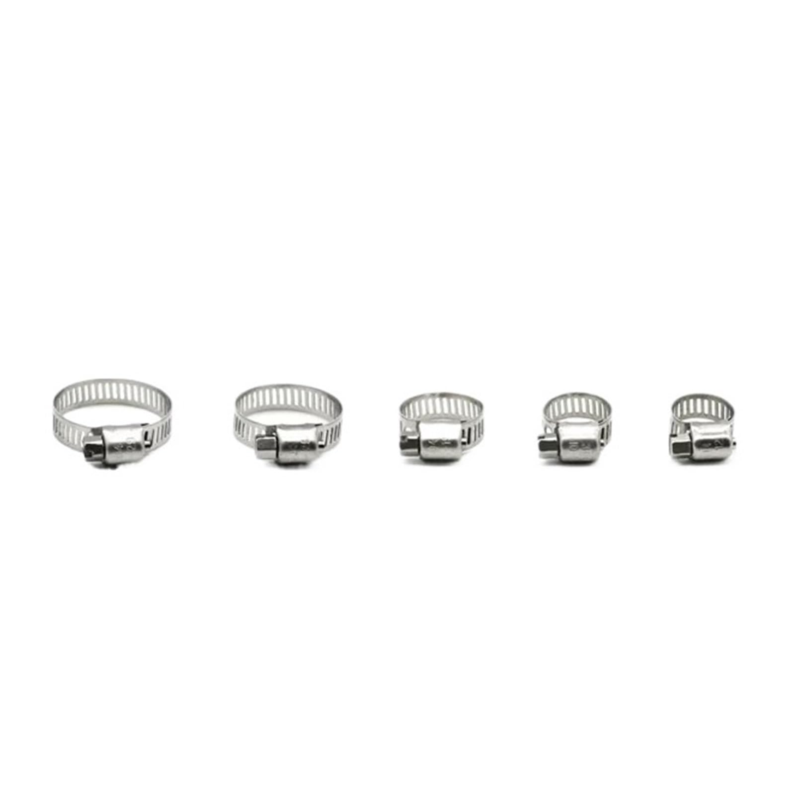 Nodrest One Color 40Pcs 8-29Mm Stainless Steel Style Clamp Water Pipe Trachea Fixed Ring