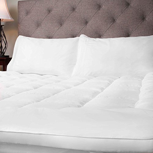 Sweet Home Collection Hypoallergenic Polyester Down Alternative Fiber Bed Mattress Topper, Queen
