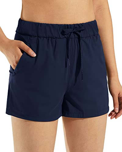 Promover Pantalones Cortos Deportivos para Mujer con Cordón Cómodos Secado Rápidocon con Bolsillos Aire Libre para Gimnasio Jogging Fitness Cover