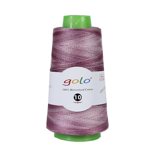 Image of golo Crochet Thread Size10 1.76oz 310yd,Yarn for Hand Knitting Space-Dyed Yarn D13