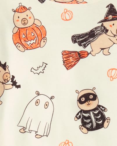 Image of The Children's Place Baby and Kids' Sibling Matching Halloween and Holiday Pajama Sets, Cotton