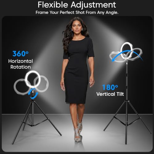Image of Sounce 12 Inch Professional LED Ring Light with 7 Feet Tripod Stand | 3 Temperature Modes & Dimmable Brightness | Compatible with Mobile & Camera | for Photo Shoot, Video Shoot & Makeup