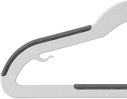Finnhomy Extra Strong 30 Pack Plastic Hangers for Baby and Kids, Durable Children Clothes Hangers with Non-Slip Pads, Great for Any Baby Clothes, Gray