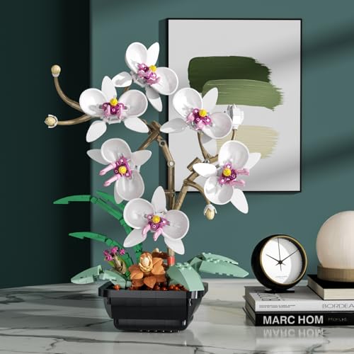 itshWOee Orchid Flowers Bouquet Building Set, Botanical Collection Artificial Plant for Home Décor, Ideal Gifts for Christmas, Anniversary, Birthday, Mother's Day. by itshWOee - Image 6