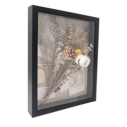 GraduationMall 3D Bilderrahmen Tief Objektrahmen 28x35 cm Schwarzen mit...