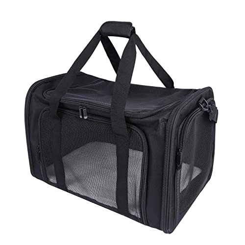 Stonehomy Large Cat Carrier Bag For Medium Sized Cats 15 Lbs, Soft Collapsible Pet Dog Carriers For Small Dogs Puppy Travel, Black #TOP4