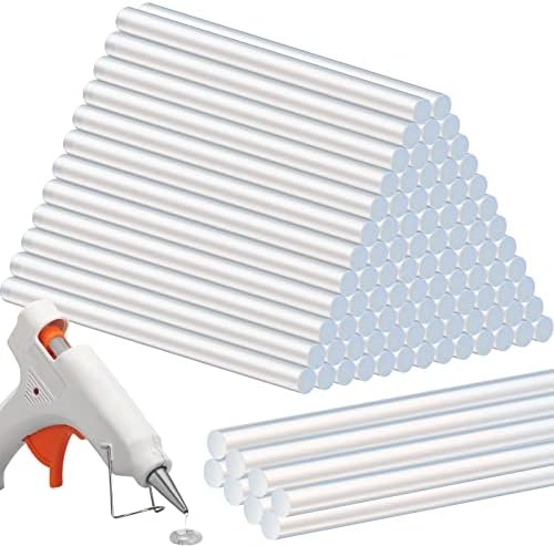 200 Pieces Clear Hot Glue Sticks 7.87 x 0.43 Inches Hot Melt Glue Sticks Bulk Crafts Glue Sticks for Glue Gun