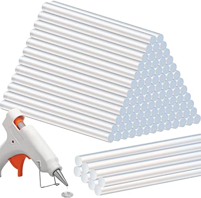 200 Pieces Clear Hot Glue Sticks Crafts Hot Melt Glue Sticks Bulk Glue Sticks for Glue Gun, 0.43 x 7.87 Inches