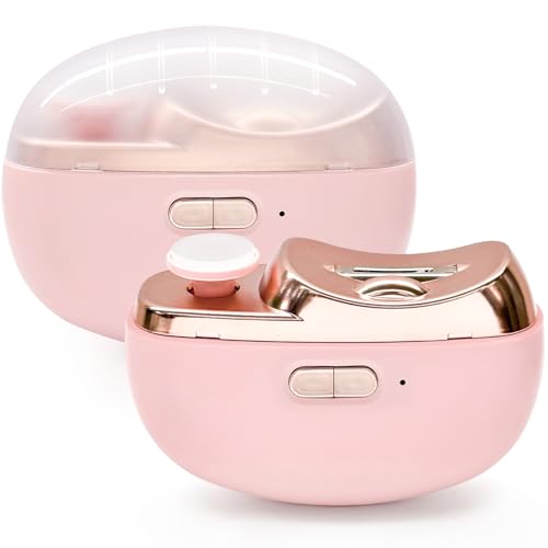 Coupe-ongles électrique rose avec LED, le cadeau utile pour toute la famille