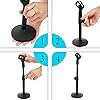 YOUEON 2 Pcs Microphone Stand Desktop, Adjustable Table Mic Stand with Mic Clip and 5/8" Male to 3/8" Female Screw Adapter, Heavy Base for Snowball, Spark & More #2