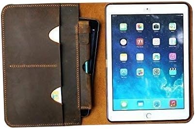 Personalized distressed leather iPad cover case for iPad Pro 9.7 11 12.9 Leather iPad portfolio case for 2019 iPad Air 10.5 inch IDP97SPNC