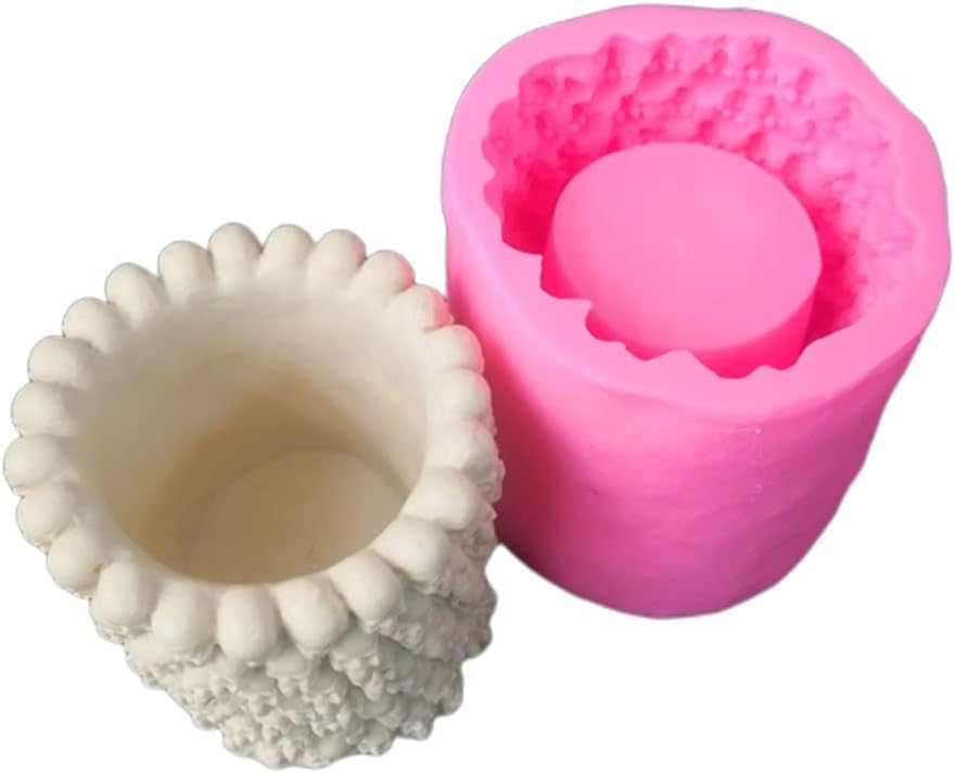 DftConcrete Flowerpot Mold Skull Shape Pen Holder Mold Cement Container Silicone Mold Succulent Planter Concrete Vase Mold Party Novelty Gift