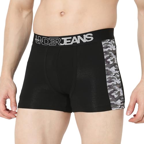 Image of Underjeans by Spykar Men Premium Pack of 2 Black - Purple Trunk