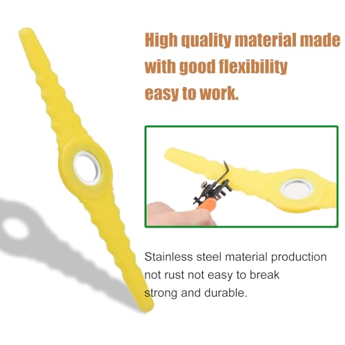 SB601RB Electric Trimmer Replacement Blade, for Sun Joe Sharper Electric Trimmer/Edger SB600E, SB601E, SB602E (Beware of Hard Metals and Rocks) 4 Pack Yellow