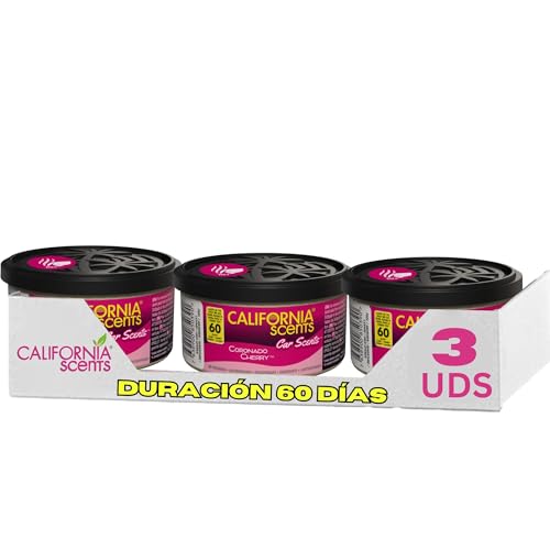 California Car Scents F332 Désodorisant, Cerise, Lot de 3