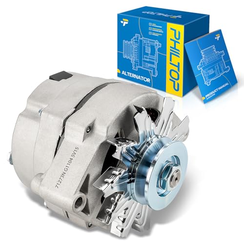 Image of PHILTOP 63A Alternator for Chevy C10 C20 GMC C1500 Camaro | Fits 1975-1986 Chevrolet C10 and C20 Models, 63Amp Direct Replacement Alternator with OE Fit and Reliable Charging