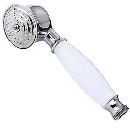 Zhi Jin 1Pc Vintage Handheld Shower Head Only Replacement Parts Bronze Detachable Bathroom Showerhead White