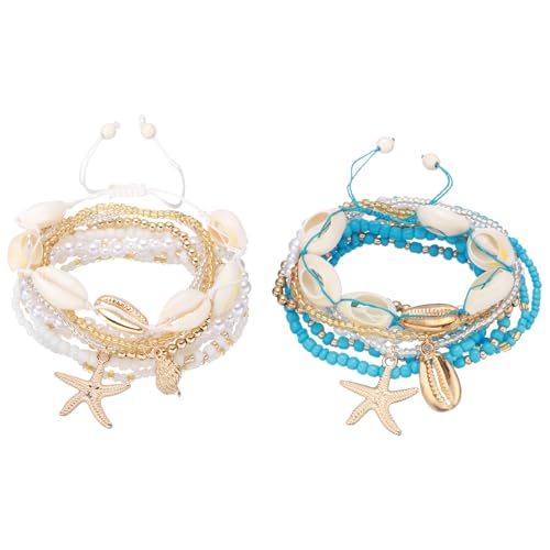 Bracelets de plage PATIKIL bohème multicouches en perles extensibles pour femme
